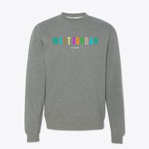 West Jordan Utah Color Pop Crewneck Sweatshirt