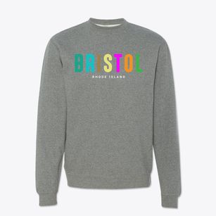 Bristol Rhode Island Color Pop Crewneck Sweatshirt
