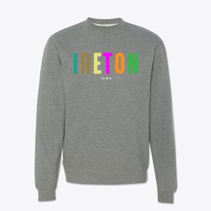 Ireton Iowa Color Pop Crewneck Sweatshirt
