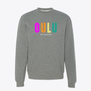 Oulu Wisconsin Color Pop Crewneck Sweatshirt