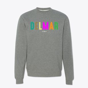 Delmar Iowa Color Pop Crewneck Sweatshirt
