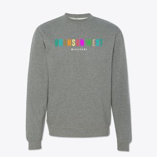 Branson West Missouri Color Pop Crewneck Sweatshirt