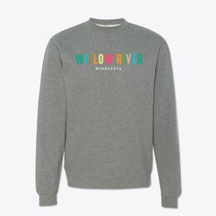 Willow River Minnesota Color Pop Crewneck Sweatshirt