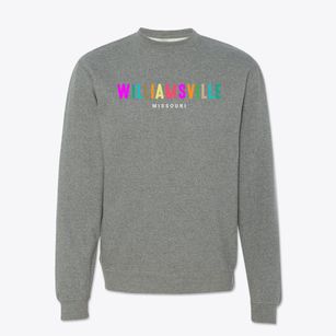Williamsville Missouri Color Pop Crewneck Sweatshirt