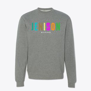 Jenison Michigan Color Pop Crewneck Sweatshirt