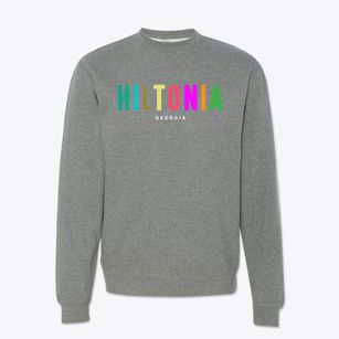 Hiltonia Georgia Color Pop Crewneck Sweatshirt