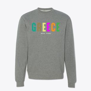 Greece New York Color Pop Crewneck Sweatshirt