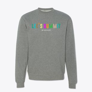 Lee's Summit Missouri Color Pop Crewneck Sweatshirt