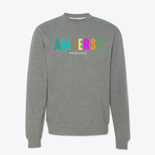 Amherst Nebraska Color Pop Crewneck Sweatshirt