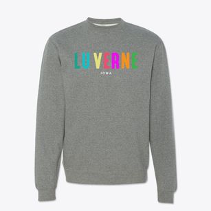 Lu Verne Iowa Color Pop Crewneck Sweatshirt