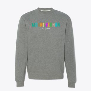 Mount Vernon Illinois Color Pop Crewneck Sweatshirt