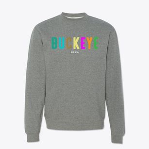 Buckeye Iowa Color Pop Crewneck Sweatshirt