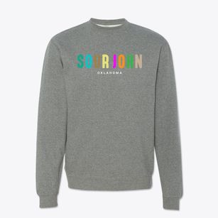 Sour John Oklahoma Color Pop Crewneck Sweatshirt