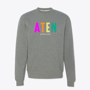 Aten Nebraska Color Pop Crewneck Sweatshirt