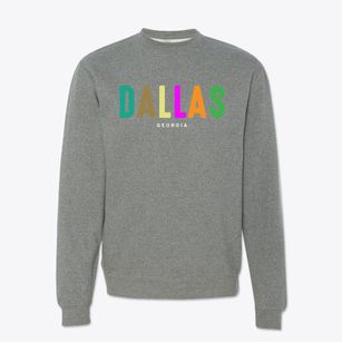 Dallas Georgia Color Pop Crewneck Sweatshirt