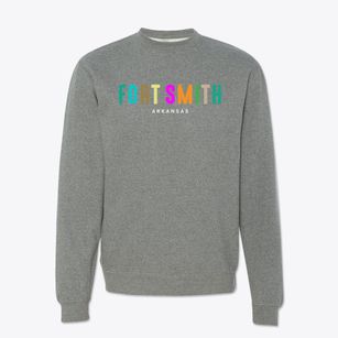 Fort Smith Arkansas Color Pop Crewneck Sweatshirt