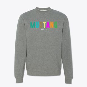 Mustang Texas Color Pop Crewneck Sweatshirt