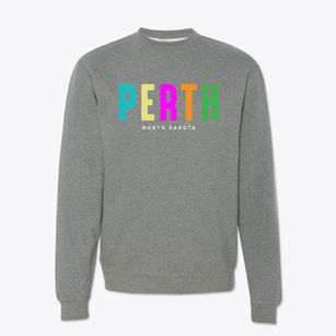 Perth North Dakota Color Pop Crewneck Sweatshirt