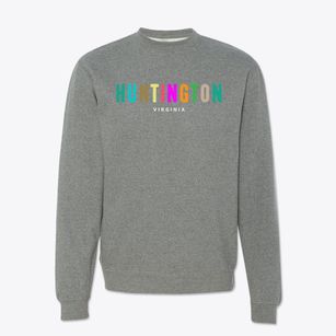 Huntington Virginia Color Pop Crewneck Sweatshirt