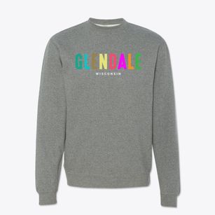Glendale Wisconsin Color Pop Crewneck Sweatshirt
