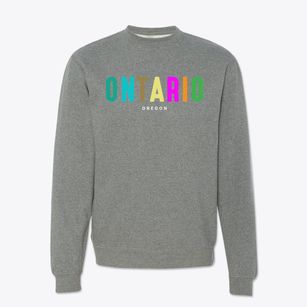 Ontario Oregon Color Pop Crewneck Sweatshirt