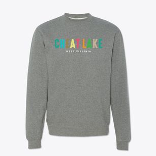 Cheat Lake West Virginia Color Pop Crewneck Sweatshirt
