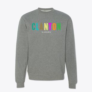 Clanton Alabama Color Pop Crewneck Sweatshirt