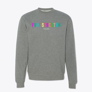 Fort Stockton Texas Color Pop Crewneck Sweatshirt