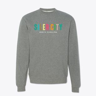 Siler City North Carolina Color Pop Crewneck Sweatshirt