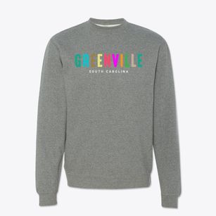 Greenville South Carolina Color Pop Crewneck Sweatshirt