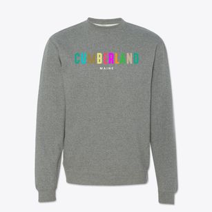 Cumberland Maine Color Pop Crewneck Sweatshirt
