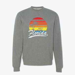 Lutz Florida Palm Tree Sunset Crewneck Sweatshirt