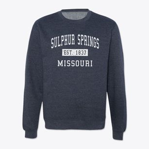 Sulphur Springs Missouri Classic Established Crewneck Sweatshirt