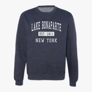 Lake Bonaparte New York Classic Established Crewneck Sweatshirt