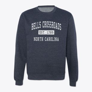 Bells Crossroads North Carolina Classic Established Crewneck Sweatshirt