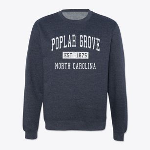 Poplar Grove North Carolina Classic Established Crewneck Sweatshirt