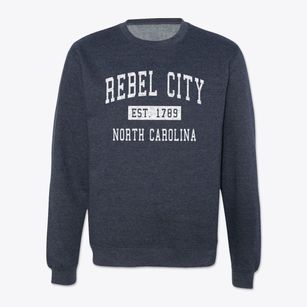 Rebel City North Carolina Classic Established Crewneck Sweatshirt