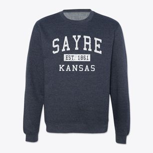 Sayre Kansas Classic Established Crewneck Sweatshirt