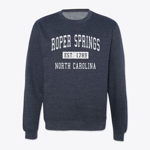Roper Springs North Carolina Classic Established Crewneck Sweatshirt
