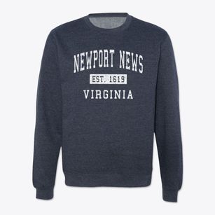 Newport News Virginia Classic Established Crewneck Sweatshirt