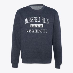 Marshfield Hills Massachusetts Classic Established Crewneck Sweatshirt