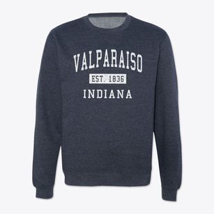 Valparaiso Indiana Classic Established Crewneck Sweatshirt