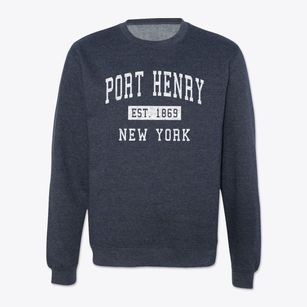 Port Henry New York Classic Established Crewneck Sweatshirt