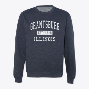 Grantsburg Illinois Classic Established Crewneck Sweatshirt