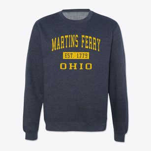 Martins Ferry Ohio Classic Established Crewneck Sweatshirt