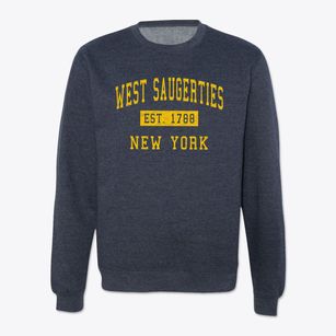 West Saugerties New York Classic Established Crewneck Sweatshirt