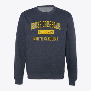 Brices Crossroads North Carolina Classic Established Crewneck Sweatshirt