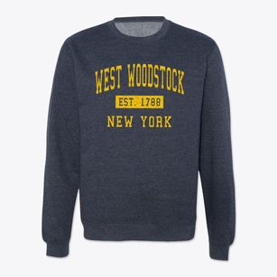 West Woodstock New York Classic Established Crewneck Sweatshirt