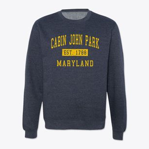 Cabin John Park Maryland Classic Established Crewneck Sweatshirt