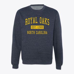 Royal Oaks North Carolina Classic Established Crewneck Sweatshirt